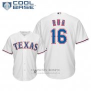 Camiseta Beisbol Hombre Texas Rangers Ryan Rua Cool Base Primera Blanco