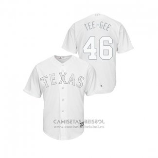 Camiseta Beisbol Hombre Texas Rangers Taylor Guerrieri 2019 Players Weekend Replica Blanco