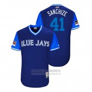 Camiseta Beisbol Hombre Toronto Blue Jays Aaron Sanchez 2018 LLWS Players Weekend Sanchize Azul