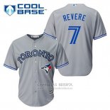 Camiseta Beisbol Hombre Toronto Blue Jays Ben Revere 7 Gris Cool Base