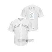 Camiseta Beisbol Hombre Toronto Blue Jays Brandon Drury 2019 Players Weekend Replica Blanco