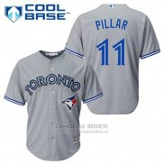 Camiseta Beisbol Hombre Toronto Blue Jays Kevin Pillar 11 Gris Cool Base