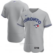 Camiseta Beisbol Hombre Toronto Blue Jays Road Autentico Gris