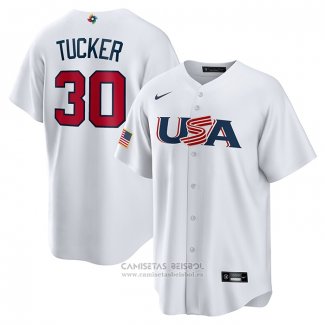 Camiseta Beisbol Hombre USA 2023 Kyle Tucker Replica Blanco