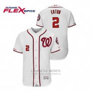 Camiseta Beisbol Hombre Washington Nationals Adam Eaton Flex Base Blanco