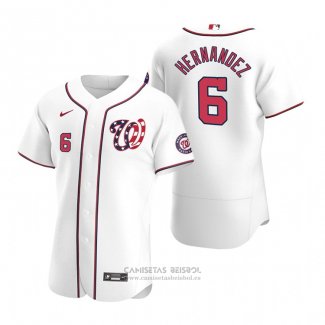 Camiseta Beisbol Hombre Washington Nationals Cesar Hernandez Autentico Alterno Blanco