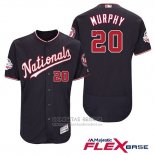 Camiseta Beisbol Hombre Washington Nationals Daniel Murphy Azul 2018 All Star Alterno Flex Base