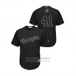 Camiseta Beisbol Hombre Washington Nationals Joe Ross 2019 Players Weekend Replica Negro