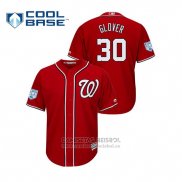 Camiseta Beisbol Hombre Washington Nationals Koda Glover 2019 Entrenamiento de Primavera Cool Base Rojo
