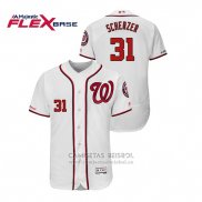 Camiseta Beisbol Hombre Washington Nationals Max Scherzer Flex Base Blanco
