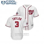 Camiseta Beisbol Hombre Washington Nationals Michael Taylor 2018 All Star Cool Base Blanco