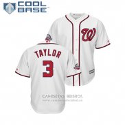 Camiseta Beisbol Hombre Washington Nationals Michael Taylor 2018 All Star Cool Base Blanco