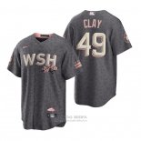 Camiseta Beisbol Hombre Washington Nationals Sam Clay 2022 City Connect Replica Gris