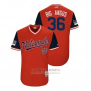 Camiseta Beisbol Hombre Washington Nationals Sammy Solis 2018 LLWS Players Weekend Big Angus Rojo