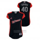 Camiseta Beisbol Mujer Atlanta Braves 2019 All Star Workout National League Mike Soroka Azul