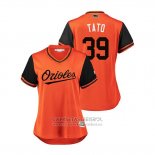 Camiseta Beisbol Mujer Baltimore Orioles Renato Nunez 2018 LLWS Players Weekend Tato Orange