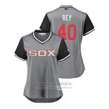 Camiseta Beisbol Mujer Chicago White Sox Reynaldo Lopez 2018 LLWS Players Weekend Rey Gris