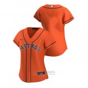 Camiseta Beisbol Mujer Houston Astros Replica 2020 Alterno Naranja