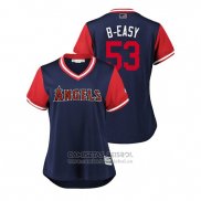 Camiseta Beisbol Mujer Los Angeles Angels Blake Parker 2018 LLWS Players Weekend B Easy Azul