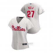 Camiseta Beisbol Mujer Philadelphia Phillies Aaron Nola 2020 Replica Primera Blanco