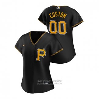 Camiseta Beisbol Mujer Pittsburgh Pirates Personalizada 2020 Replica Alterno Negro