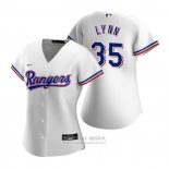 Camiseta Beisbol Mujer Texas Rangers Lance Lynn Replica Primera Blanco