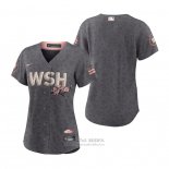 Camiseta Beisbol Mujer Washington Nationals 2022 City Connect Replica Gris