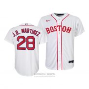 Camiseta Beisbol Nino Boston Red Sox J.d. Martinez Replica 2021 Blanco