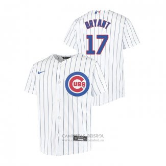 Camiseta Beisbol Nino Chicago Cubs Kris Bryant Replica Primera Blanco