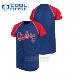 Camiseta Beisbol Nino Chicago Cubs Personalizada Stitches Azul Rojo