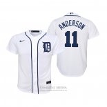 Camiseta Beisbol Nino Detroit Tigers Sparky Anderson Replica Primera Blanco