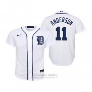 Camiseta Beisbol Nino Detroit Tigers Sparky Anderson Replica Primera Blanco