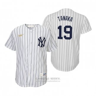 Camiseta Beisbol Nino New York Yankees Masahiro Tanaka Cooperstown Collection Primera Blanco