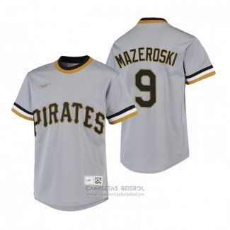 Camiseta Beisbol Nino Pittsburgh Pirates Bill Mazeroski Cooperstown Collection Road Gris