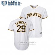 Camiseta Beisbol Nino Pittsburgh Pirates Francisco Cervelli Cool Base Primera Blanco