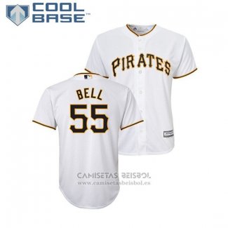 Camiseta Beisbol Nino Pittsburgh Pirates Josh Bell Cool Base Primera Blanco