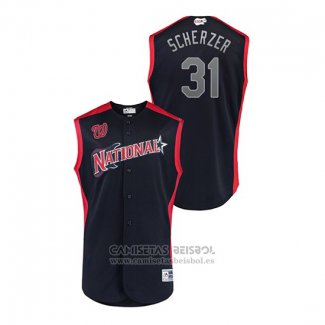 Camiseta Beisbol Nino Washington Nationals 2019 All Star Player National League Max Scherzer Azul