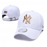 Gorra New York Yankees Blanco Oro