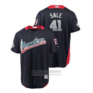 Camiseta Beisbol Hombre All Star Boston Red Sox Chris Sale 2018 Home Run Derby American League Azul