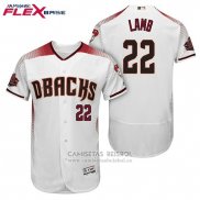 Camiseta Beisbol Hombre Arizona Diamondbacks 22 Jake Lamb Blanco Rojo Primera Flex Base