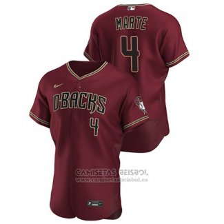 Camiseta Beisbol Hombre Arizona Diamondbacks Ketel Marte Autentico 2020 Alterno Rojo