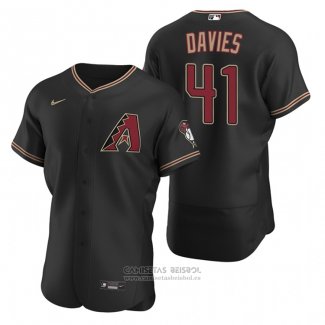 Camiseta Beisbol Hombre Arizona Diamondbacks Zach Davies Autentico Alterno Negro