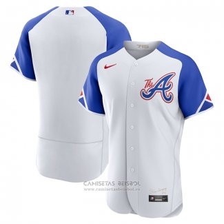 Camiseta Beisbol Hombre Atlanta Braves 2023 City Connect Autentico Blanco