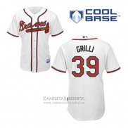 Camiseta Beisbol Hombre Atlanta Braves 39 Jason Grilli Blanco Primera Cool Base