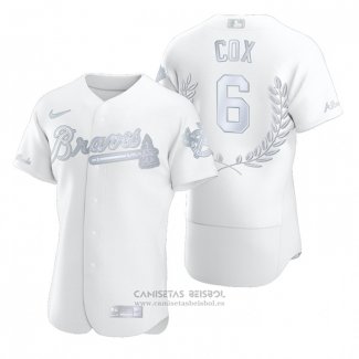 Camiseta Beisbol Hombre Atlanta Braves Bobby Cox Awards Collection Retirement Blanco