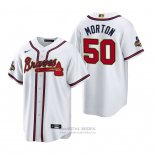 Camiseta Beisbol Hombre Atlanta Braves Charlie Morton 2022 Gold Program Replica Blanco