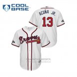 Camiseta Beisbol Hombre Atlanta Braves Ronald Acuna Jr. Flex Base Autentico Collezione Alterno 2019 Rojo