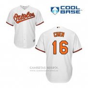 Camiseta Beisbol Hombre Baltimore Orioles 16 Wei Yin Chen Blanco Primera Cool Base