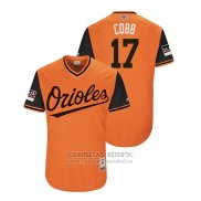 Camiseta Beisbol Hombre Baltimore Orioles Alex Cobb 2018 LLWS Players Weekend Cobb Orange