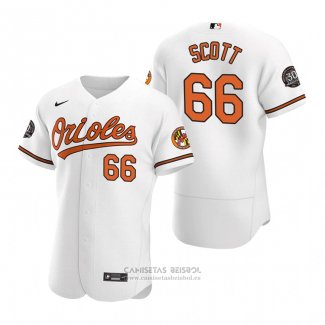 Camiseta Beisbol Hombre Baltimore Orioles Tanner Scott 66 Autentico Blanco